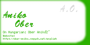 aniko ober business card